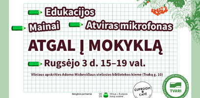 Rugsėjį bibliotekos kieme vyks mainų ir edukacijų popietė