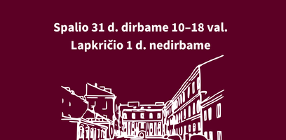 Bibliotekos darbo laikas per Vėlines