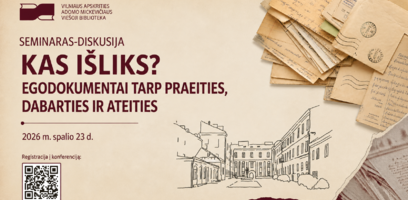 Kviečiame į kraštotyros seminarą-diskusiją apie egodokumentus